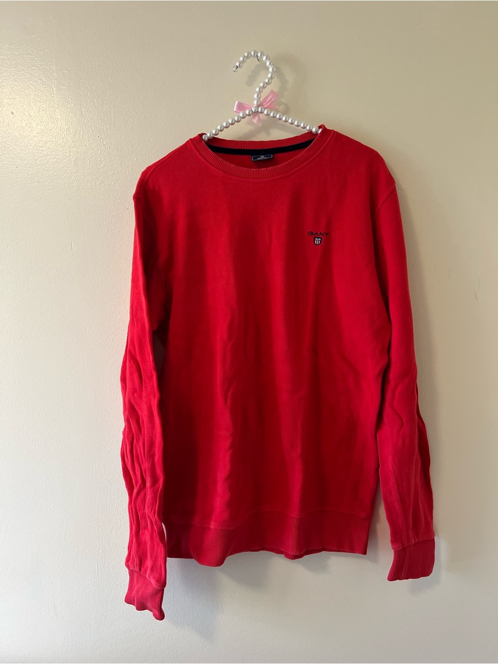 Gant Men's Bright Red Crewneck Sweater